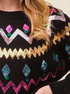 Festive Sequin Sweater