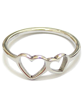 Double Heart Cut Out Ring