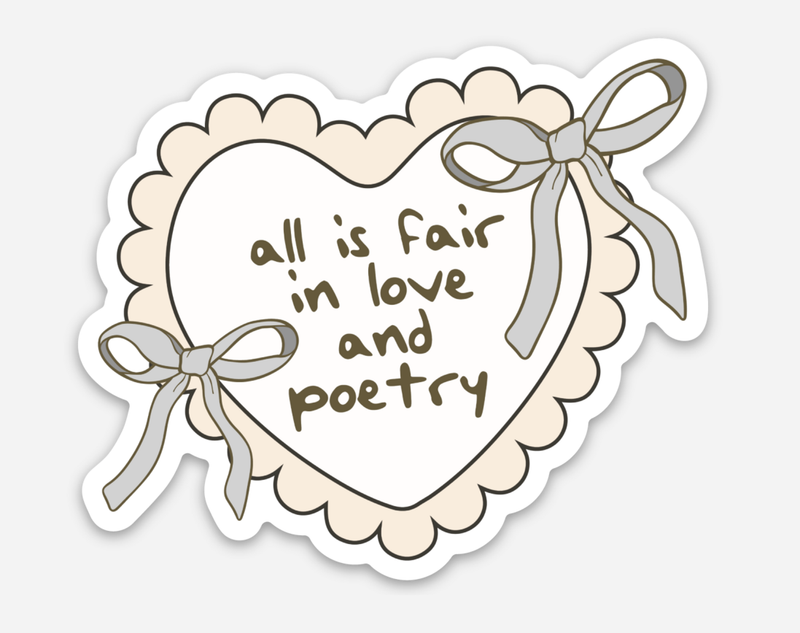 All is fair in love and poetry Sticker (Taylor Swift)