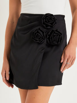 Rosetta Faux-Wrap Mini Skirt