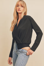 Annie Draped V Neck Bodysuit