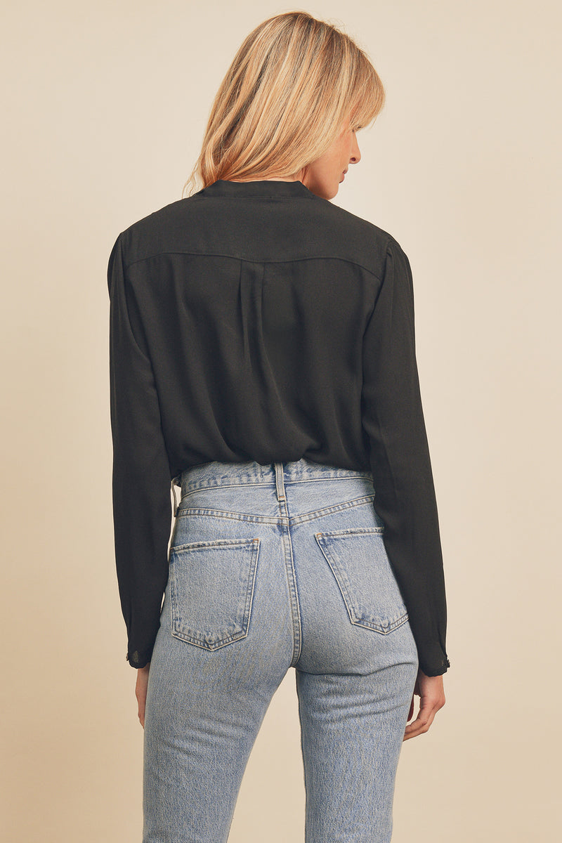 Annie Draped V Neck Bodysuit