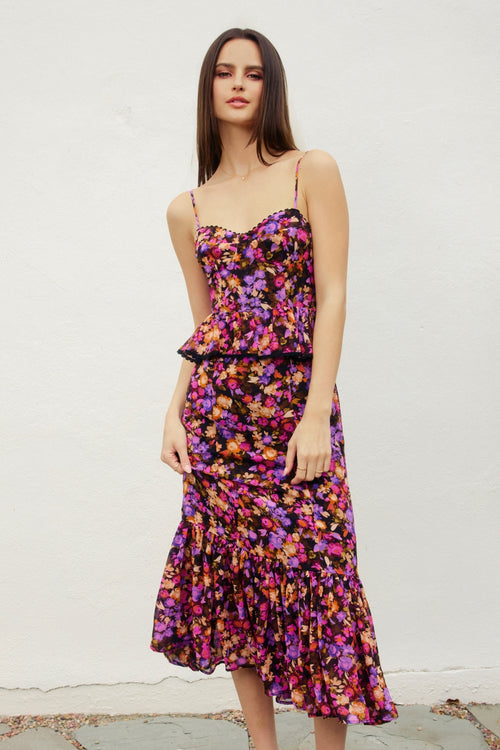Eclipse Floral Peplum Dress