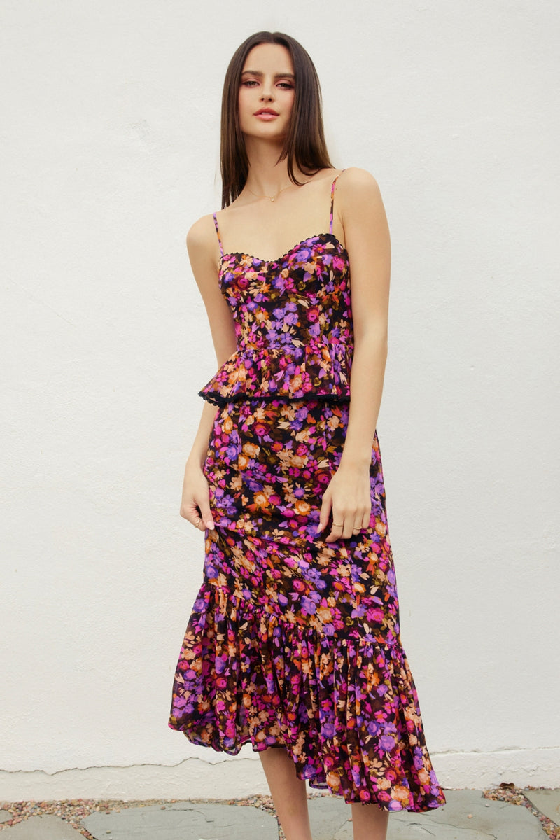 Eclipse Floral Peplum Dress