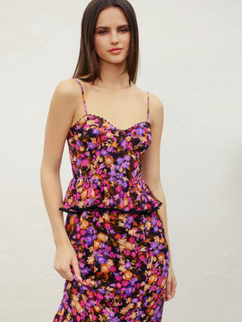 Eclipse Floral Peplum Dress
