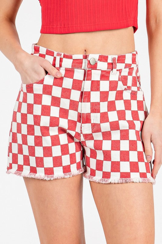 Grand Slam Checkered Shorts