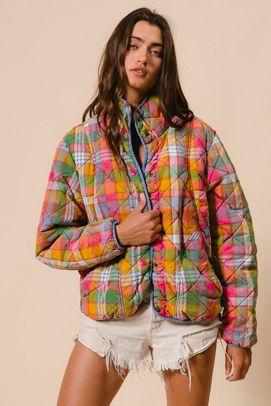 Jocelyn Plaid Quilted Jacket