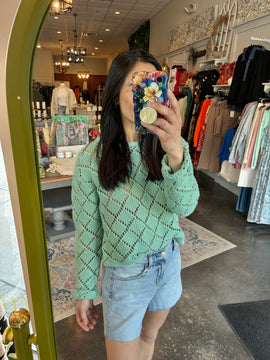 Hullen Diamond Crochet Sweater