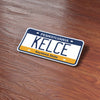 Kelce License Plate Sticker