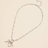 Embrace Charm Necklace with Clover and Pearl