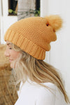 Peachy Beanie with Fur Lining