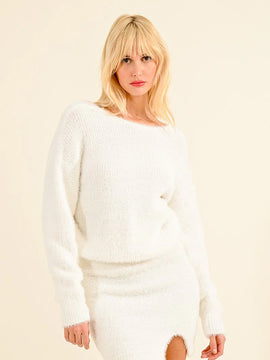 Chelsey Fuzzy Reversible Sweater