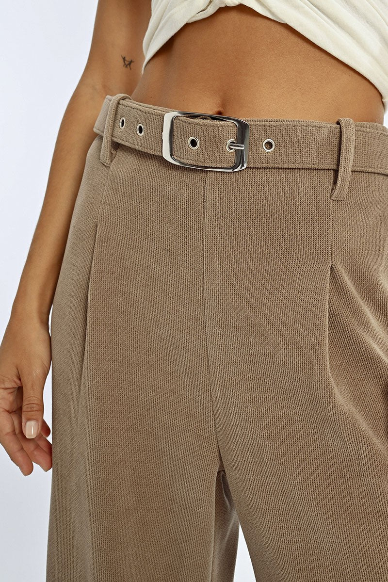 Sandy Chenille Belted Pants