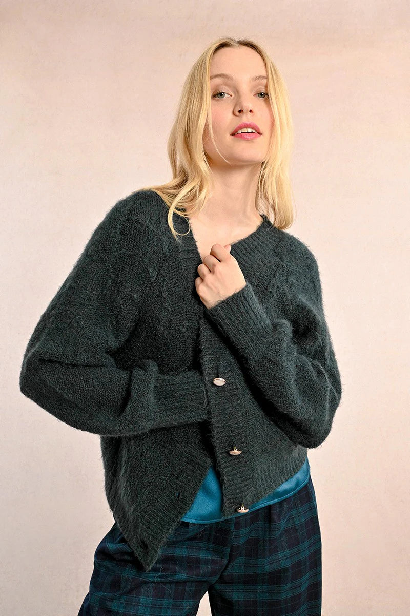 Karson Pointelle Cardigan