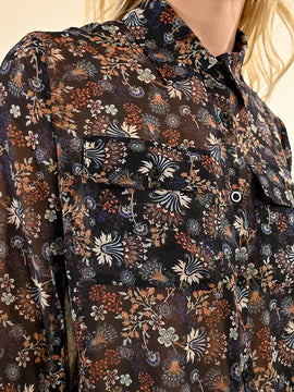 Aria Sheer Floral Blouse