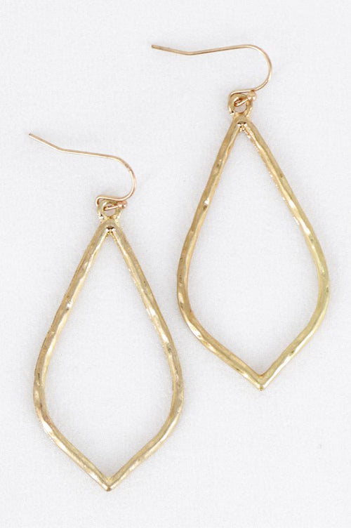 Gold Hammered Teardrops