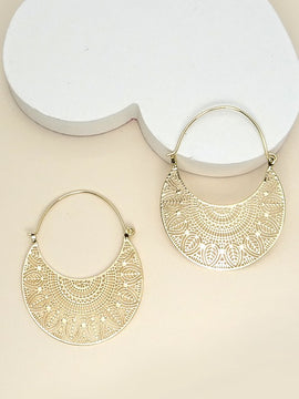 Bali Filigree Hoop Earrings