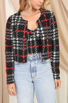 Techno Plaid Bustier Top