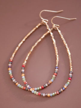 Mira Beaded Teardrop Earrings