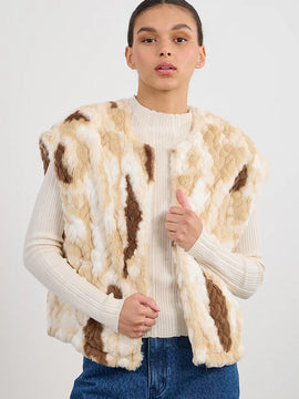 Mottled Fur Vest