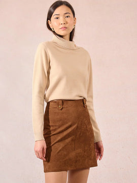 Allen Vegan Suede Mini Skirt