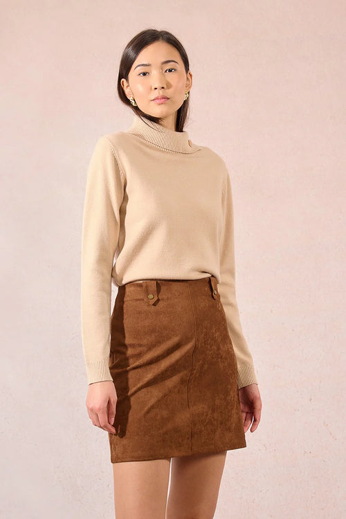 Allen Vegan Suede Mini Skirt