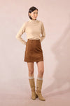 Allen Vegan Suede Mini Skirt