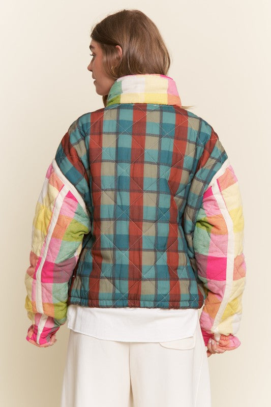 Damo Plaid Quilted Jacket