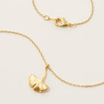 Ginko Leaf Gold Plated Necklace