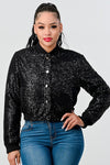 Poppy Sequin Bomber Jacket