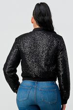 Poppy Sequin Bomber Jacket