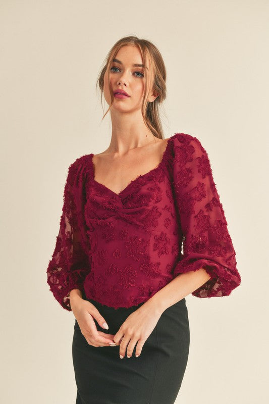 Alyssa Twist Front Blouse