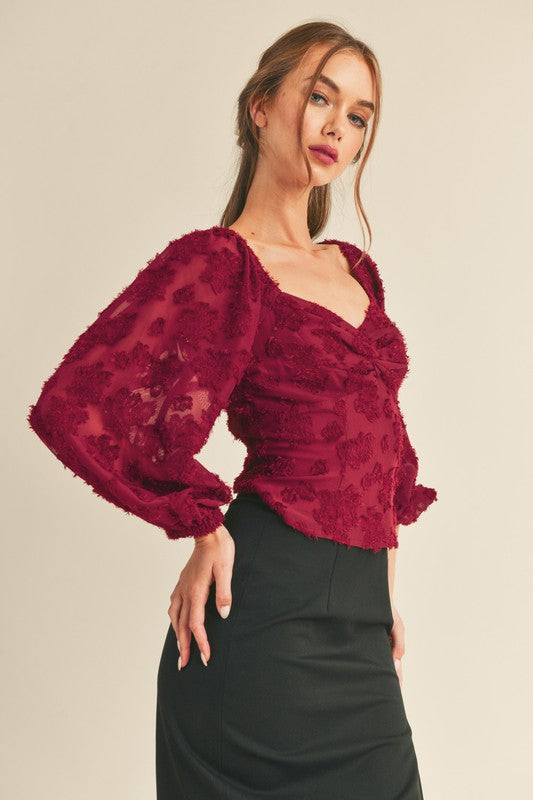 Alyssa Twist Front Blouse