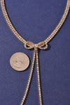 Prettiest Rhinestone Bow Necklace