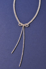 Prettiest Rhinestone Bow Necklace