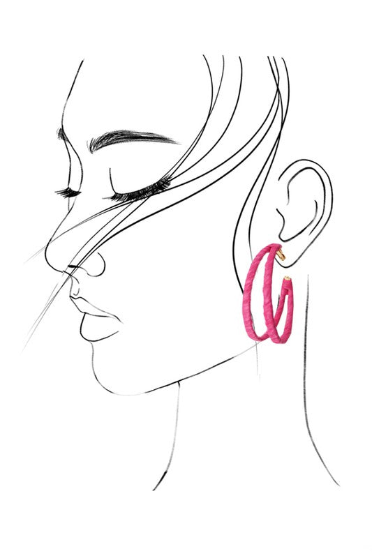 Nadal Raffia Wrapped Earrings