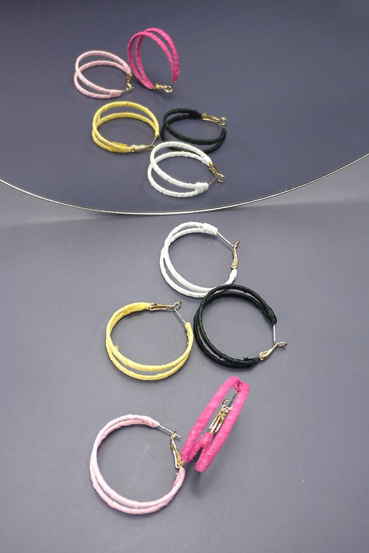 Nadal Raffia Wrapped Earrings