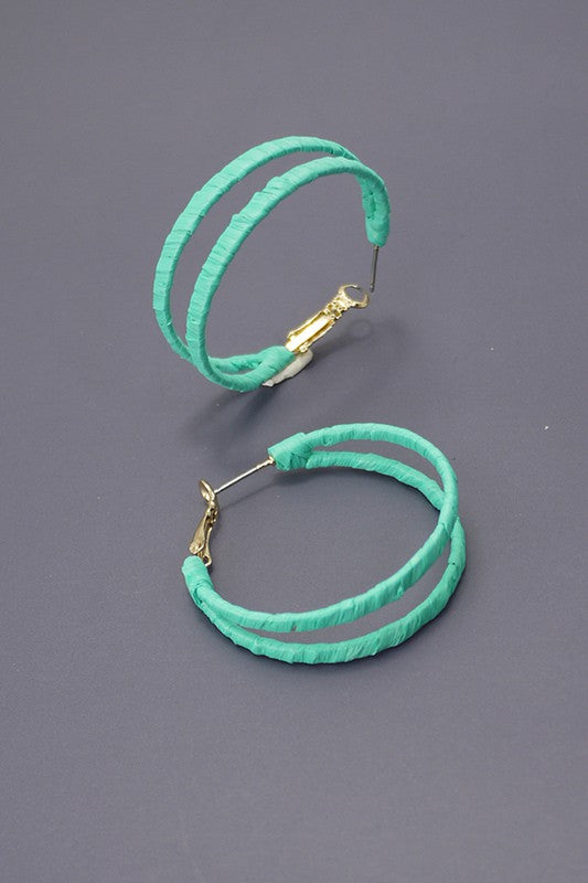 Nadal Raffia Wrapped Earrings