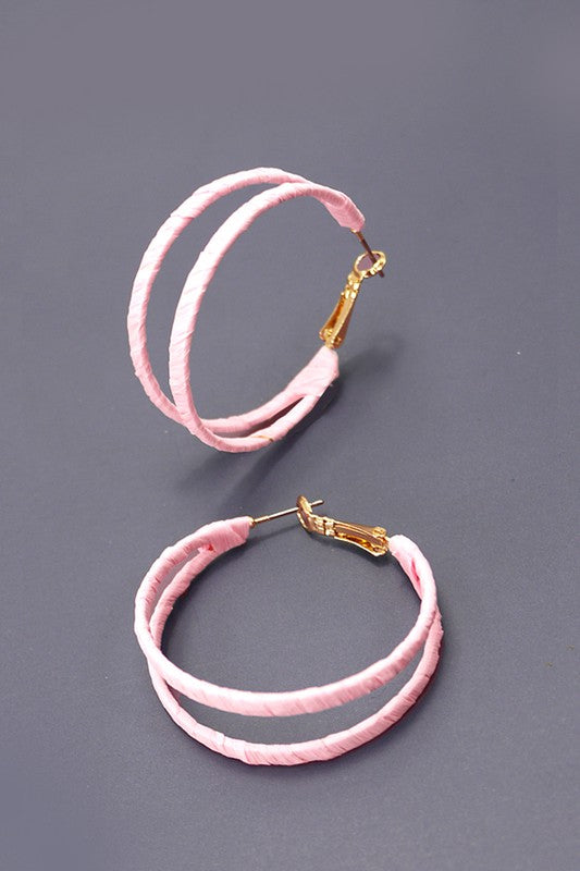Nadal Raffia Wrapped Earrings