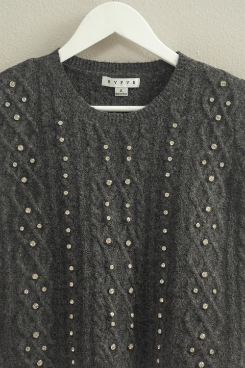 Caplan Rhinestone Sweater