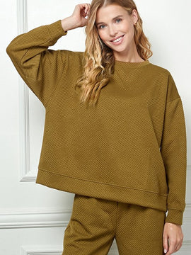 Hamlin Textured Boxy Sweatshirt