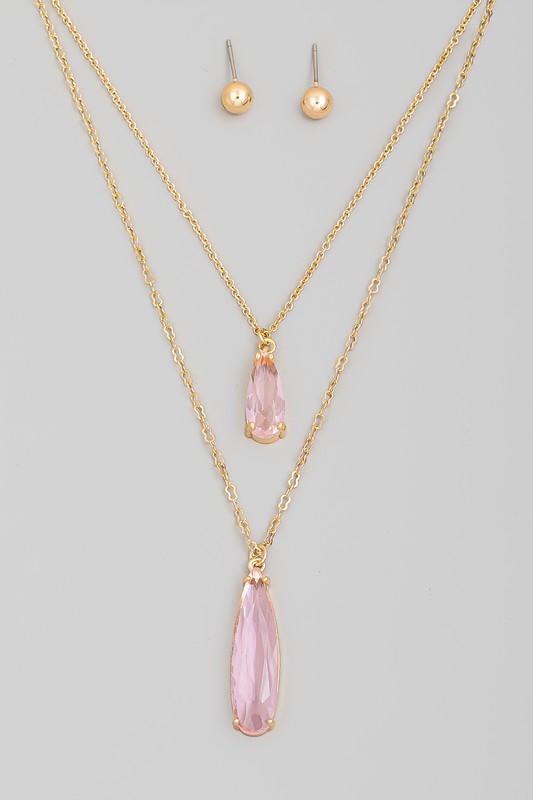 Crystalline Charm Layered Necklace