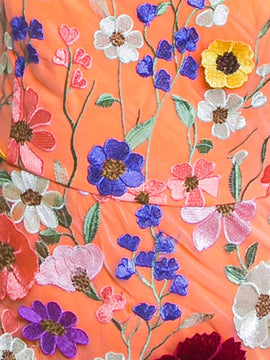 Bellissima Floral Applique Mini Dress