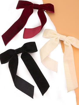 Kelsey Velvet Bow Barrette