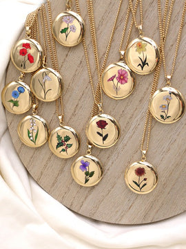 Delacour Birth Flower Locket