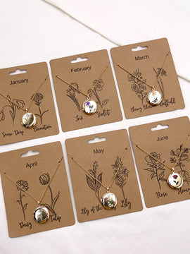 Delacour Birth Flower Locket