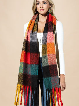 Gigi Brushed Plaid Scarf