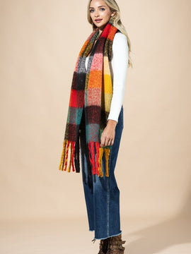 Gigi Brushed Plaid Scarf