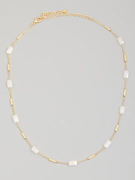Tube Bead Chain Choker Necklace