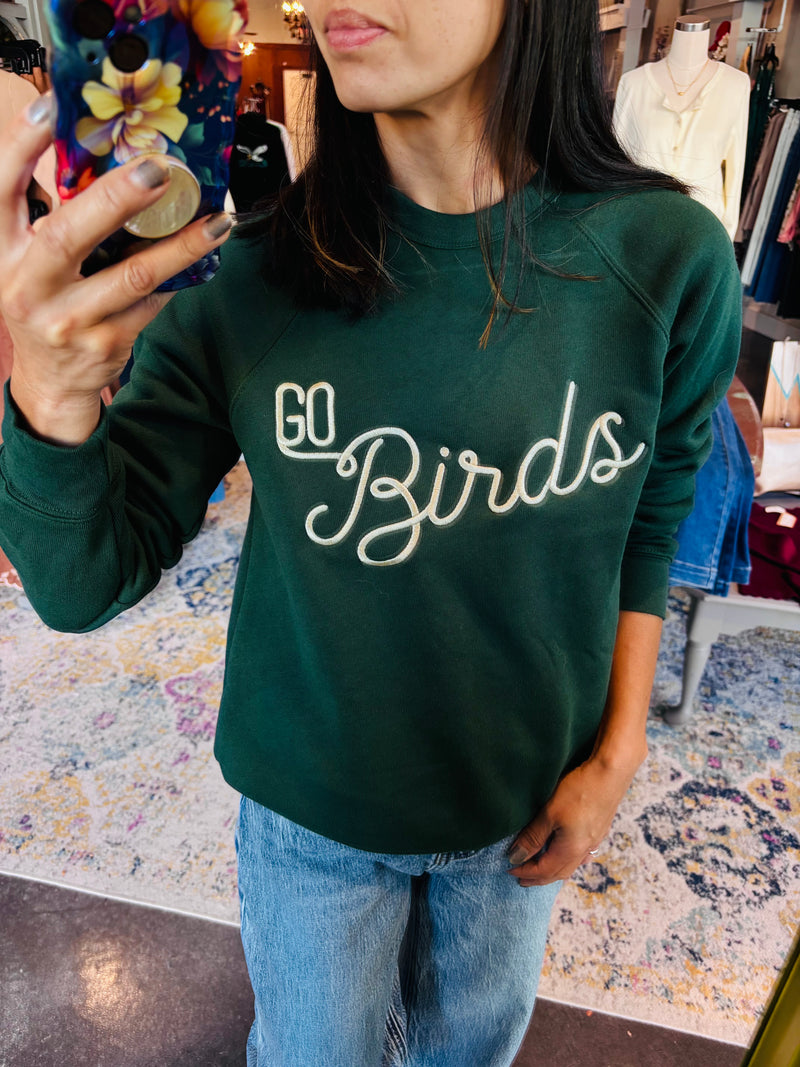 Eagles Go Birds Embroidered Sweatshirt